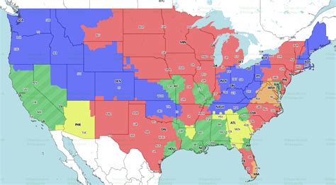 This weeks NFL TV and coverage map are provided by 506 Sports. . Nfl 506 maps